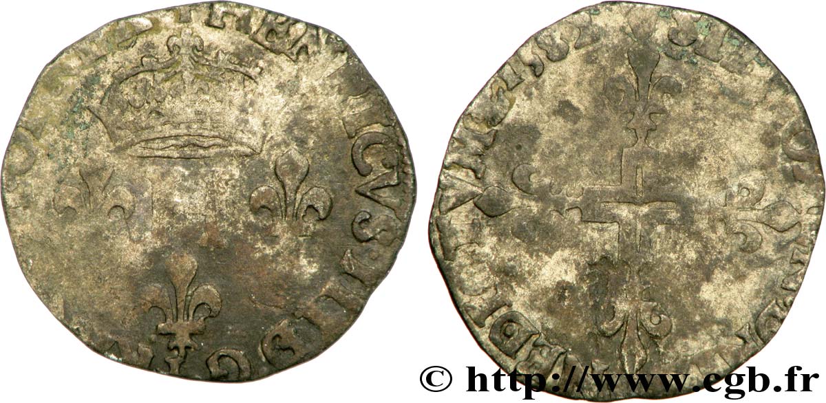 HENRY III Sol parisis  1582 Paris VF/VF