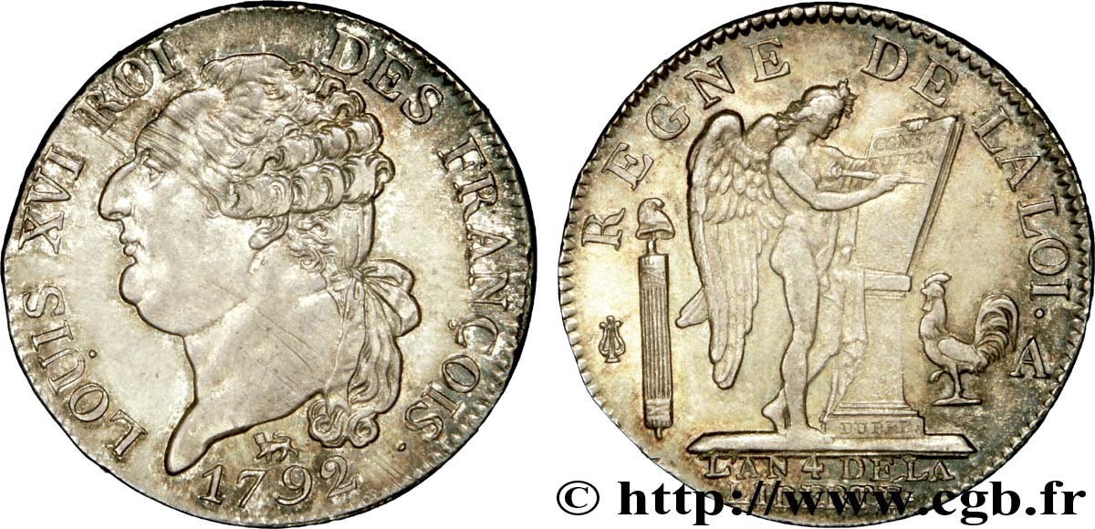 LOUIS XVI (MONARQUE CONSTITUTIONNEL)  Demi-écu dit  au génie , type FRANÇOIS 1792 Paris SUP/TTB+