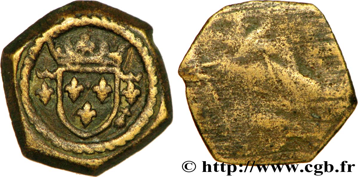 CHARLES VII  THE WELL SERVED  Poids monétaire pour le demi-écu d’or à la couronne ou écu neuf n.d.  BC+