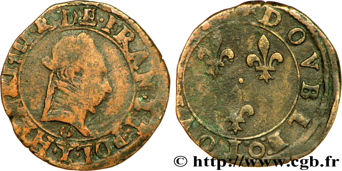 HENRY III Double tournois, type de Bourges n.d. Bourges S/fSS