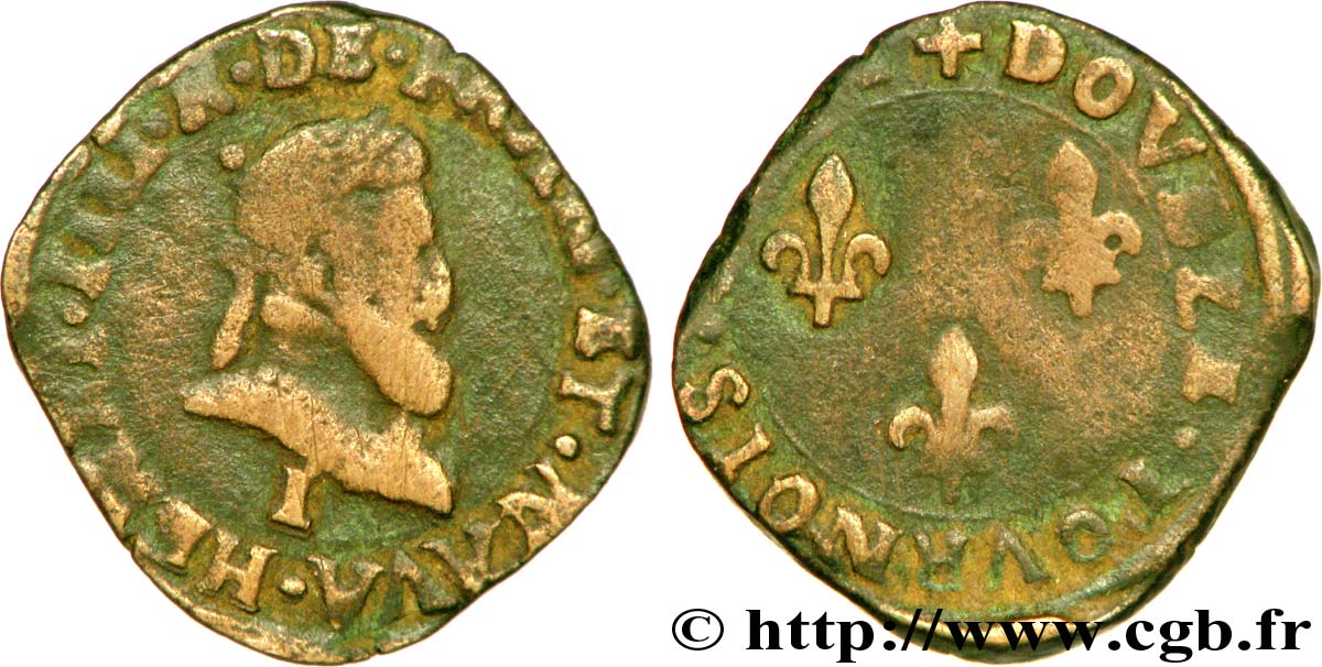 HENRY IV Double tournois, type de Limoges 159[1 à 5] Limoges q.BB