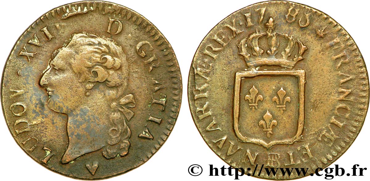 LOUIS XVI Sol dit  à l écu  1785 Strasbourg TTB