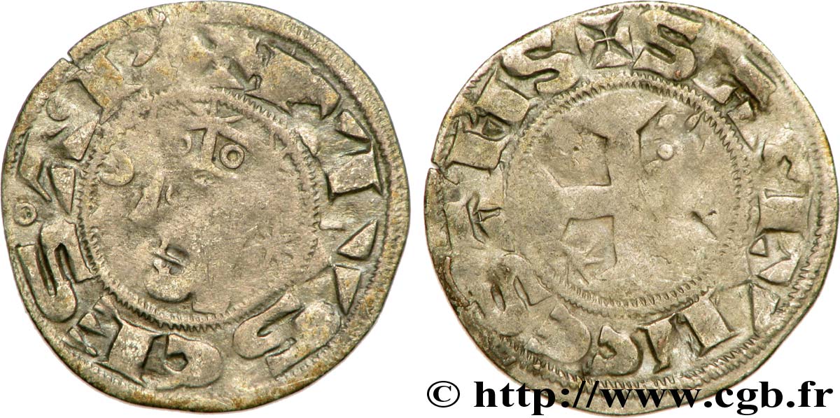 COUNTY OF SANCERRE - GUILLAUME III OR LOUIS I Denier BC+