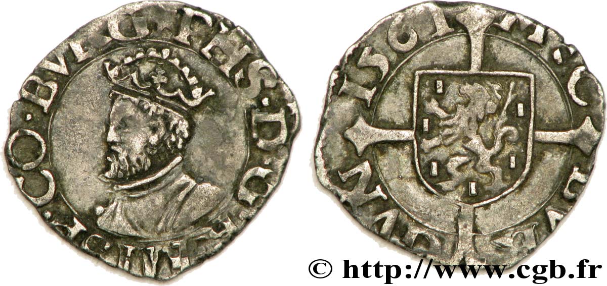 COUNTY OF BURGUNDY - PHILIPPE II OF SPAIN Petit blanc ou demi-carolus fVZ