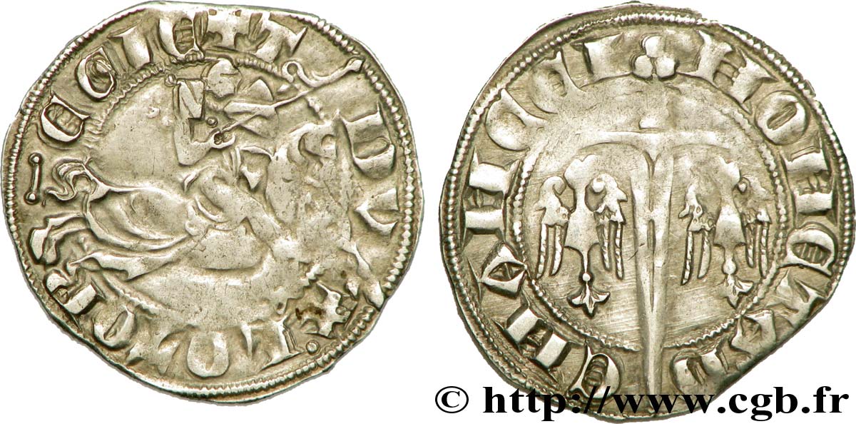 LORRAINE - DUCHY OF LORRAINE - THIÉBAUT II Double denier XF