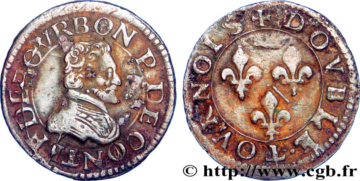 PRINCIPAUTÉ DE CHÂTEAU-REGNAULT - FRANÇOIS DE BOURBON-CONTI Double tournois, type 18 TTB