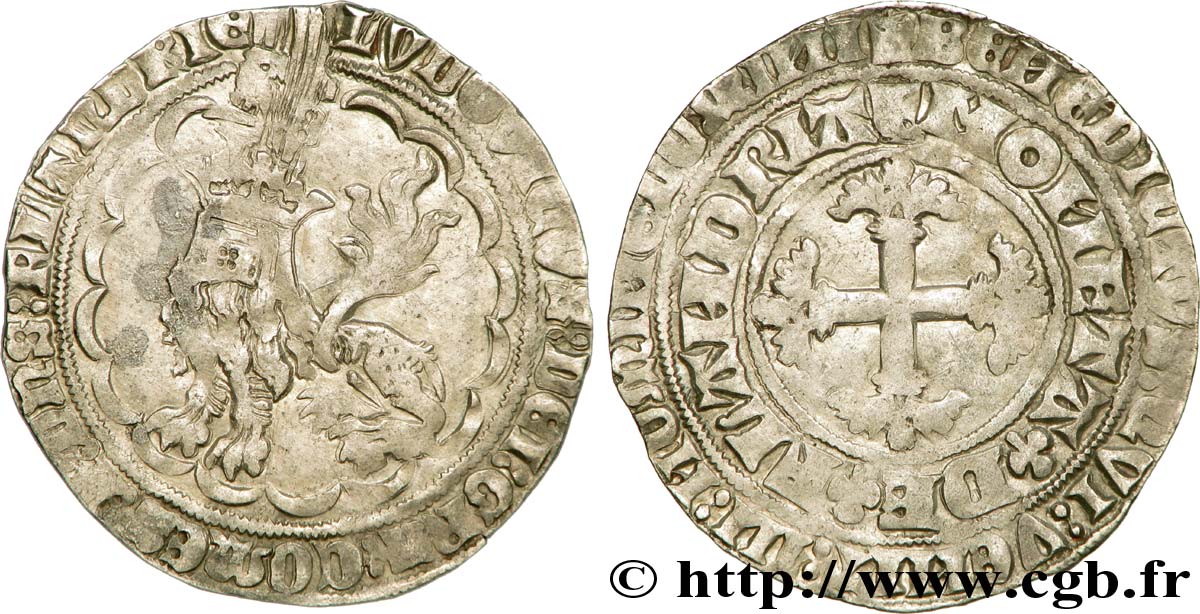 COUNTY OF FLANDRE - LOUIS OF MALE Double gros ou botdraeger XF