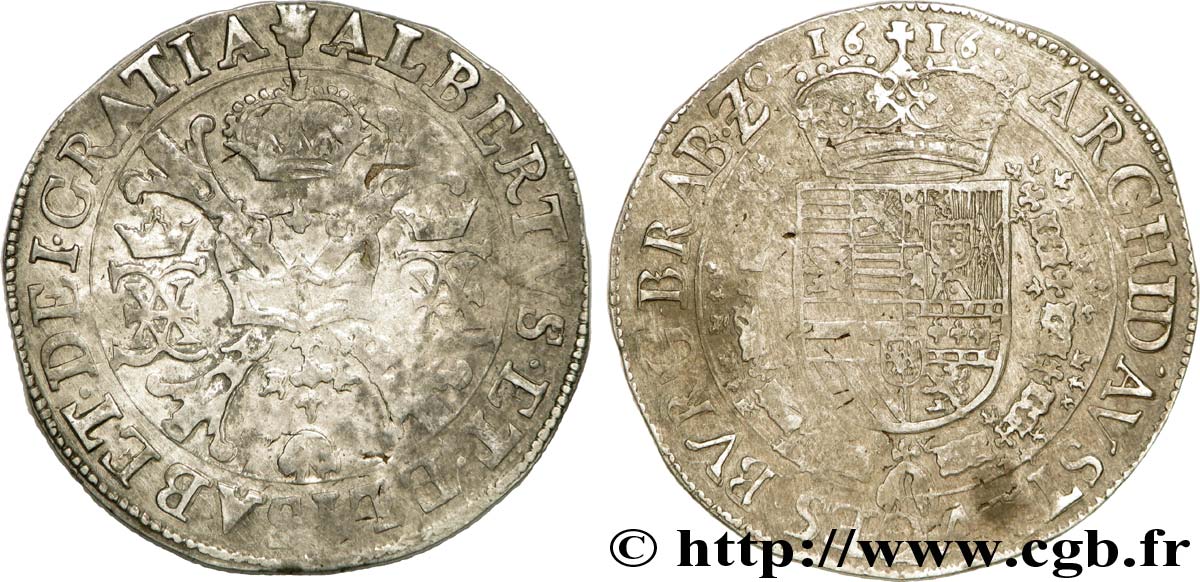 SPANISH NETHERLANDS - BRABANT - DUCHY OF BRABANT - ALBERT AND ISABELLA Patagon 1616 Anvers XF