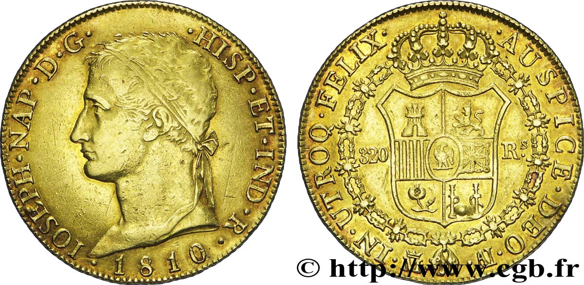 320 reales or 1810 Madrid VG.2058  BB 