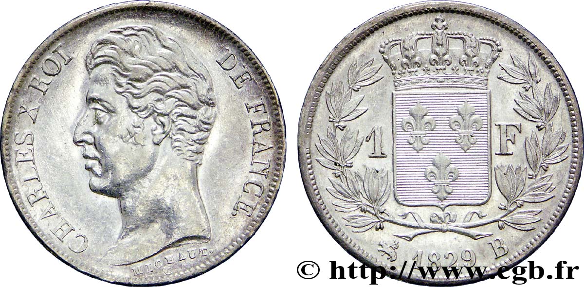 1 franc Charles X 1829 Rouen F.207A/14 BB 