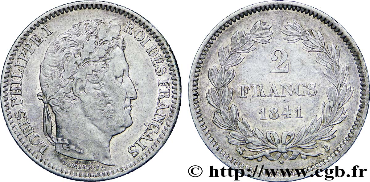 2 francs Louis-Philippe 1841 Rouen F.260/83 XF 