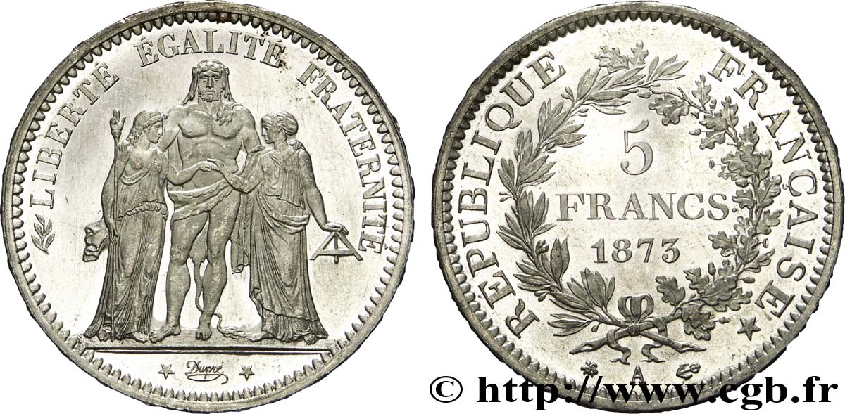 5 francs Hercule 1873 Paris F.334/9 ST 