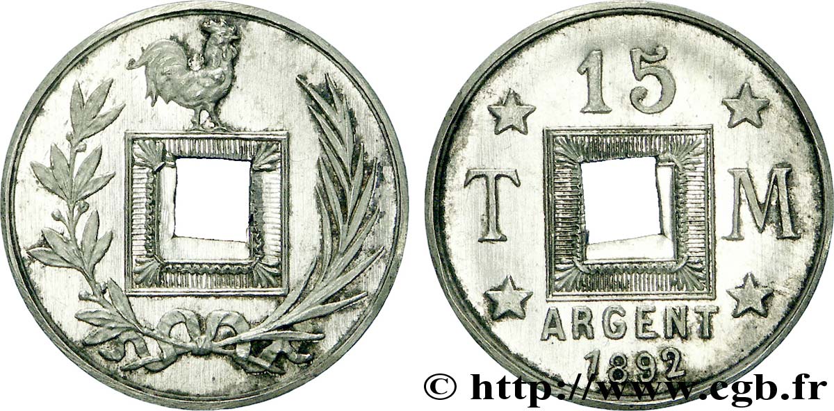 Essai TM 15 1892  VG.4168  SUP 