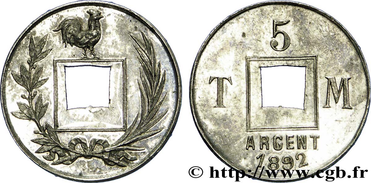 Essai TM 5 1892  VG.4171  SUP 