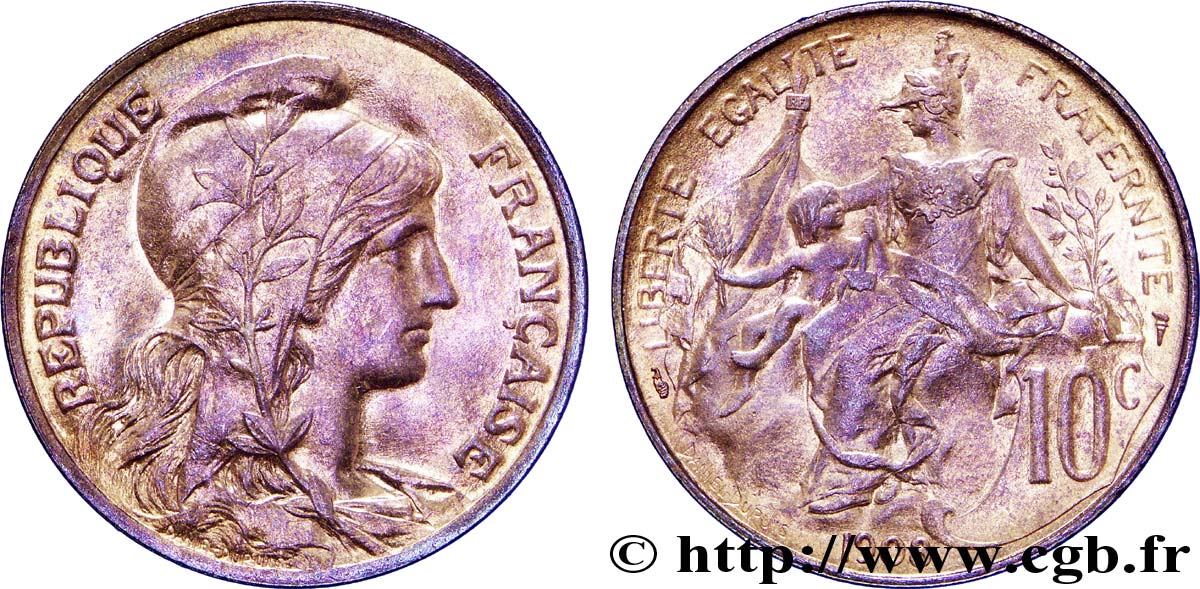 10 centimes Daniel-Dupuis 1908  F.136/17 SUP 