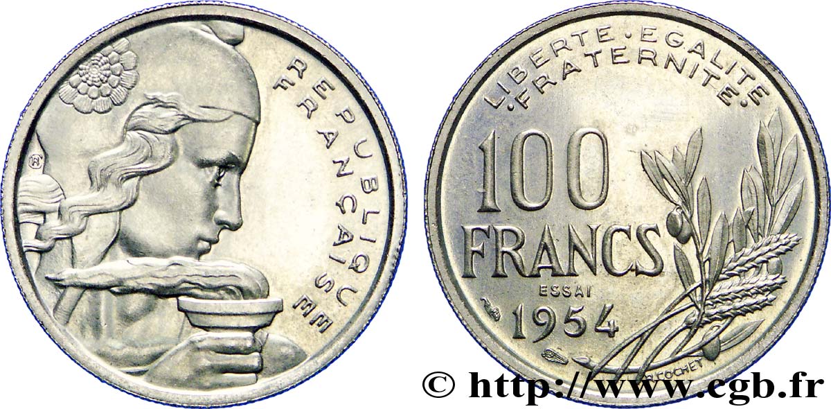 Essai de 100 francs Cochet 1954  F.450/1 MS 