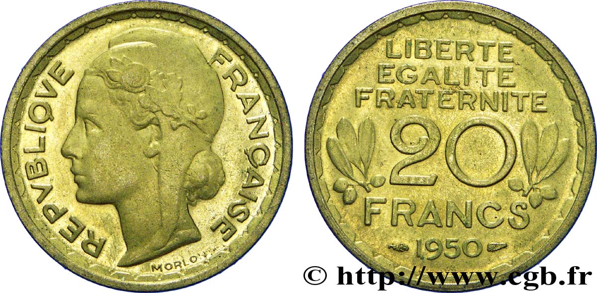 Pré-série sans le mot ESSAI du concours de 20 francs par Morlon 1950  Maz.2763  MS 