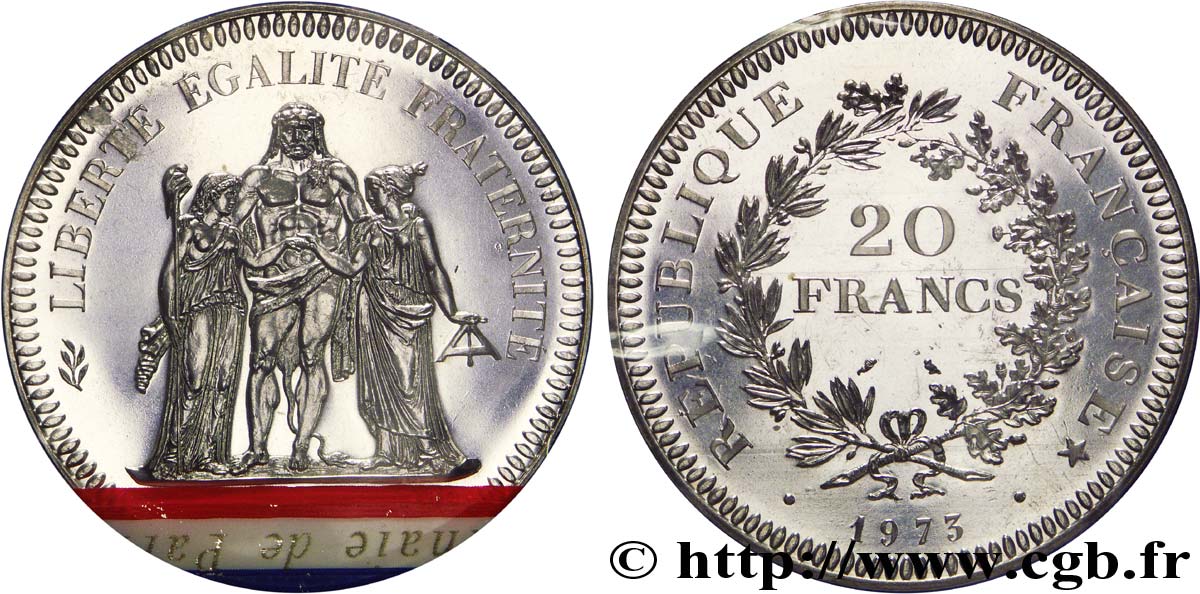 Essai de 20 francs Hercule 1973  G.868  FDC 