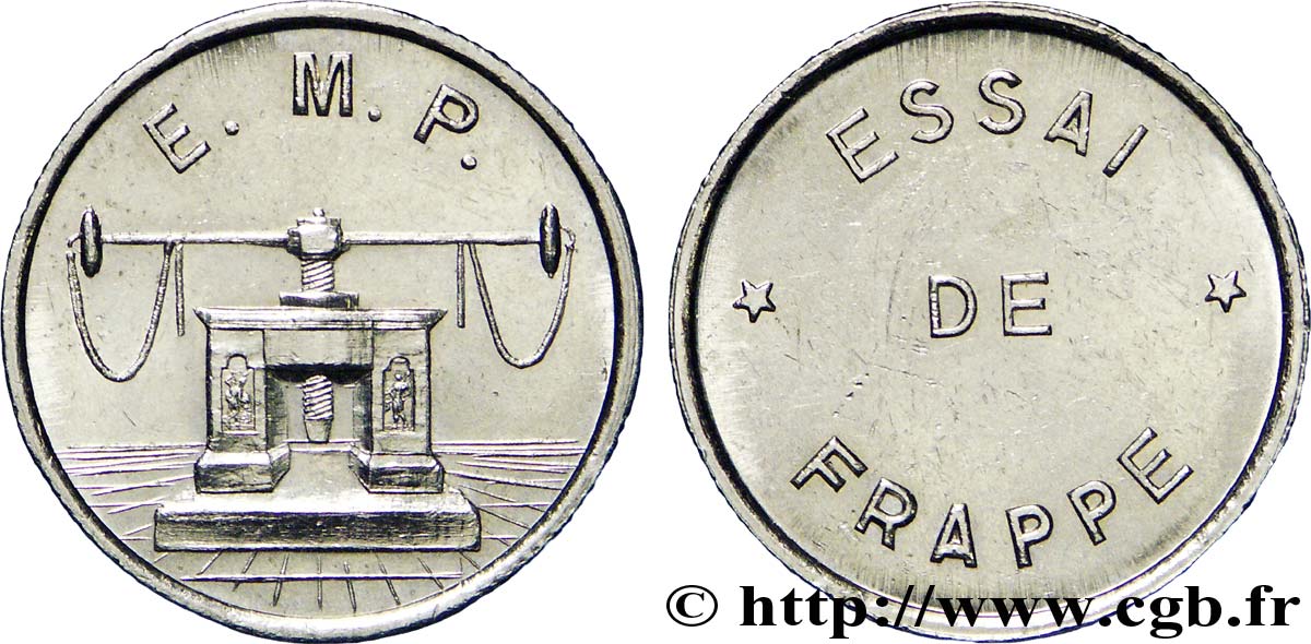 Essai de frappe de 10 francs n.d. Pessac G.822 a SPL 