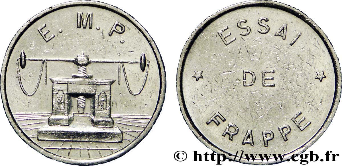 Essai de frappe de 10 francs n.d. Pessac G.822 a var. XF 