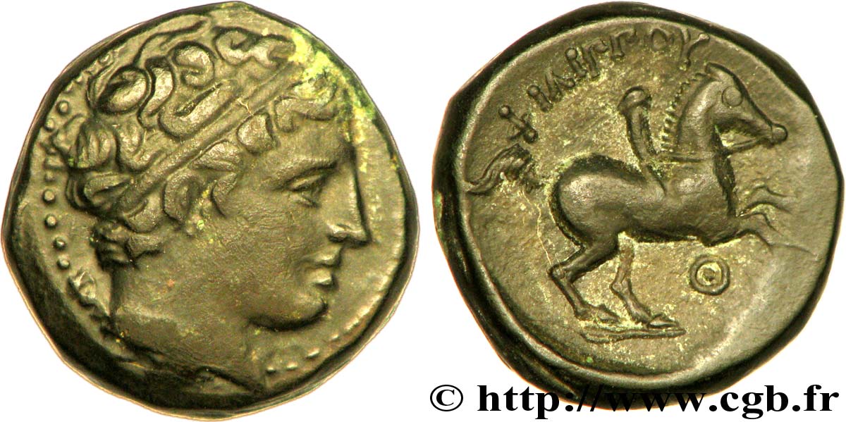 MACEDONIA - REINO DE MACEDONIA - FELIPE II Unité de bronze, (PB, Æ 18) EBC