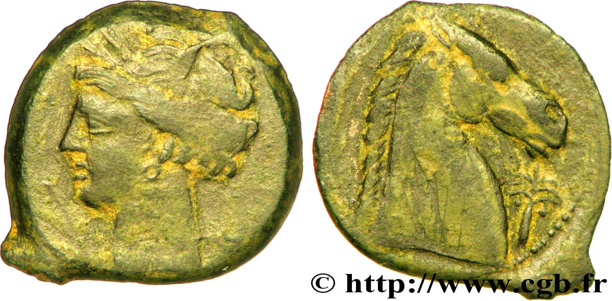 ZEUGITANIA - CARTAGE Shekel ou unité de bronze, (PB, Æ 18) XF