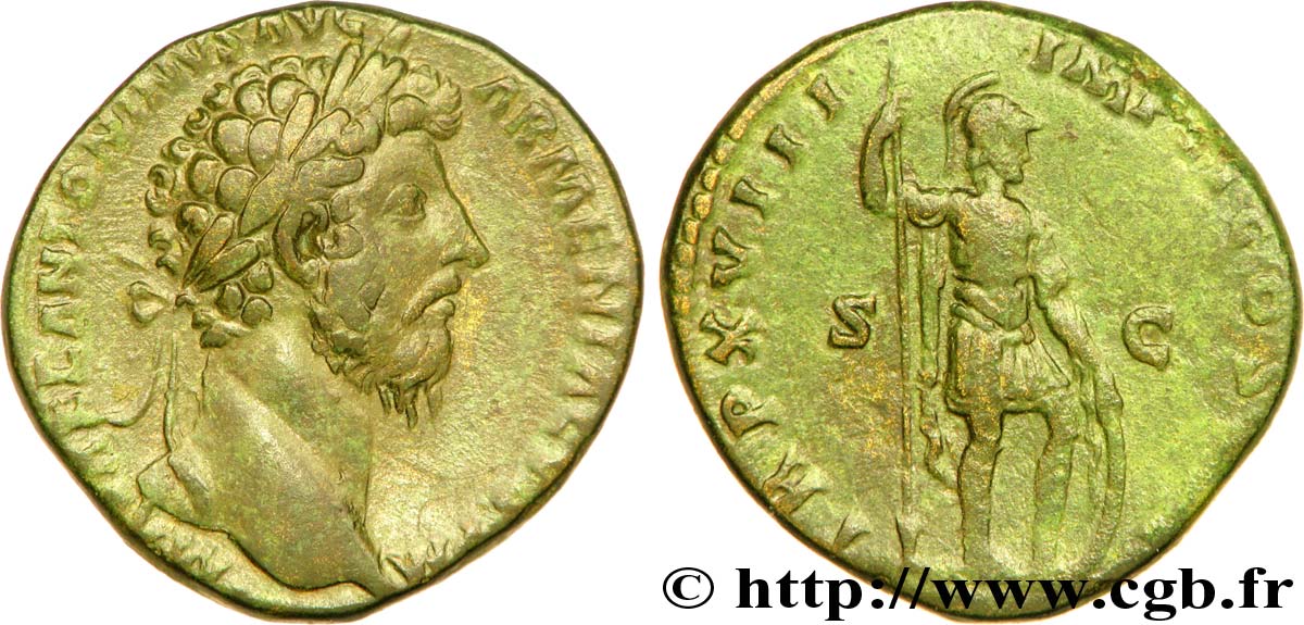 MARCUS AURELIUS Sesterce, (GB, Æ 29) XF