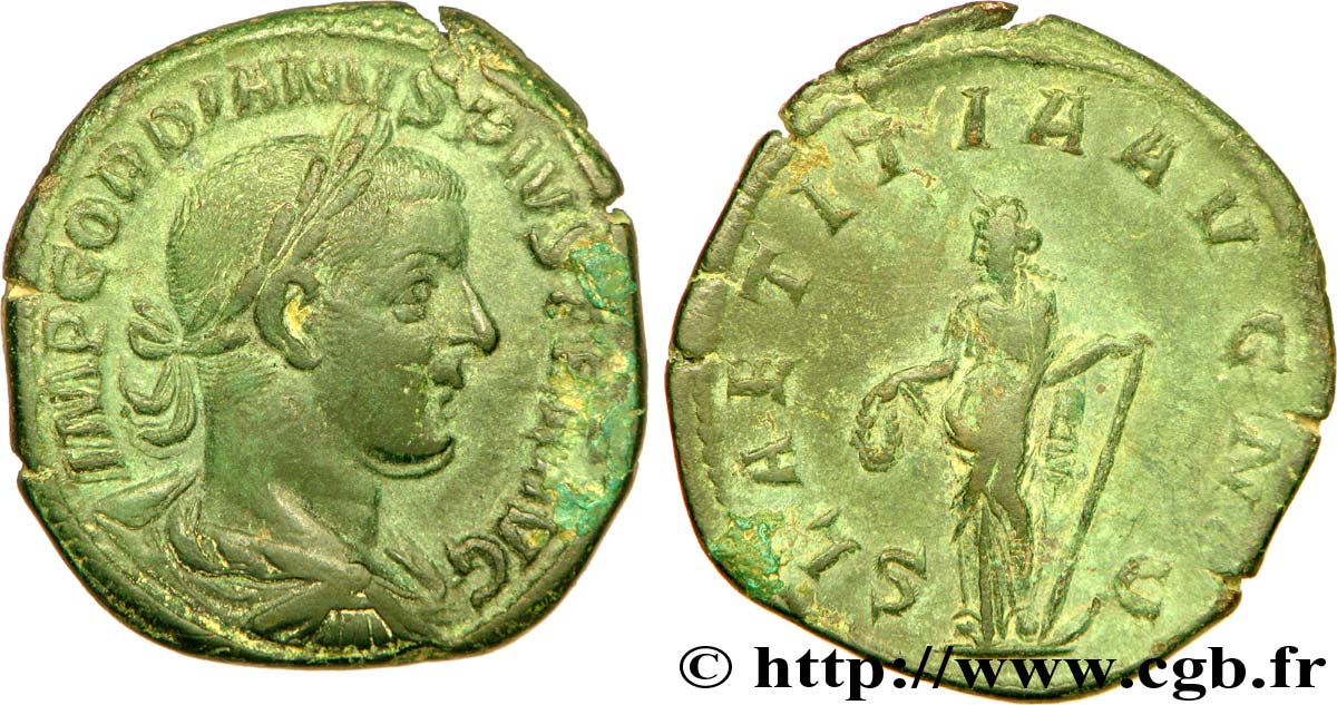 GORDIANUS III Sesterce, (GB, Æ 31) fVZ