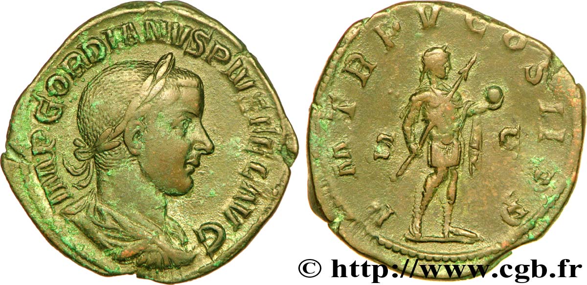 GORDIANO III Sesterce, (GB, Æ 31) AU