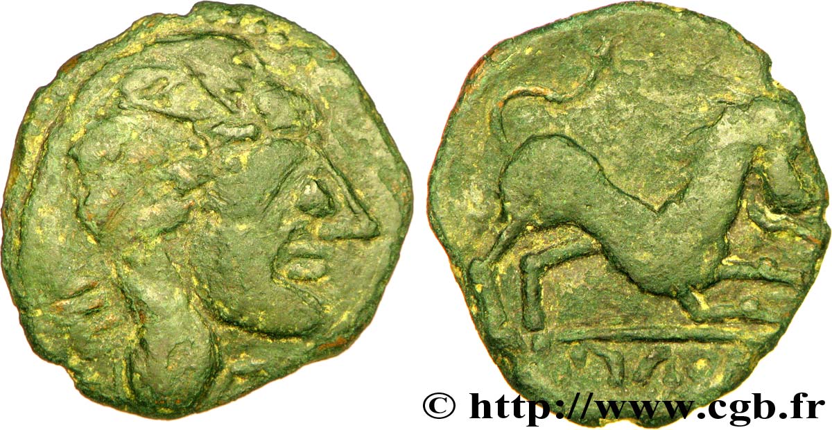 GALLIA - SUDOVESTE DELLA GALLIA LONGOSTALETES (Regione di Narbonne) Bronze stylisé, au cheval ou au lion q.BB/BB