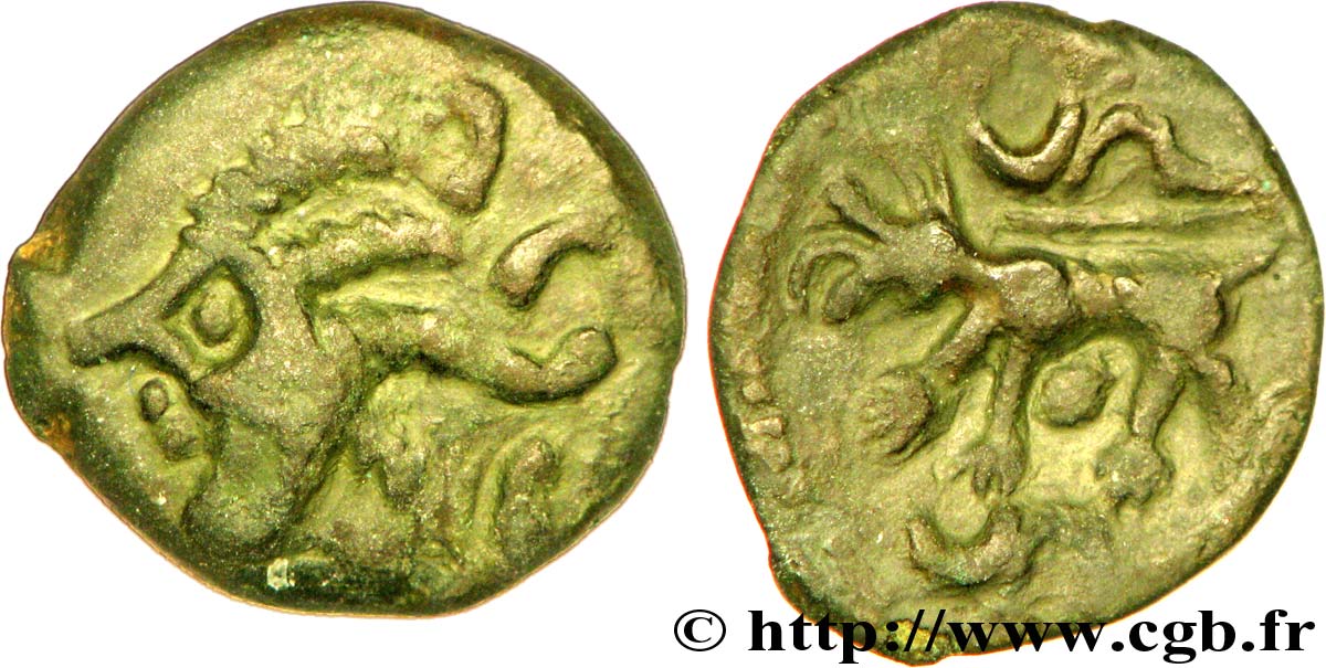 CARNUTES (Région de la Beauce) Bronze au loup, tête à gauche TTB/TTB+