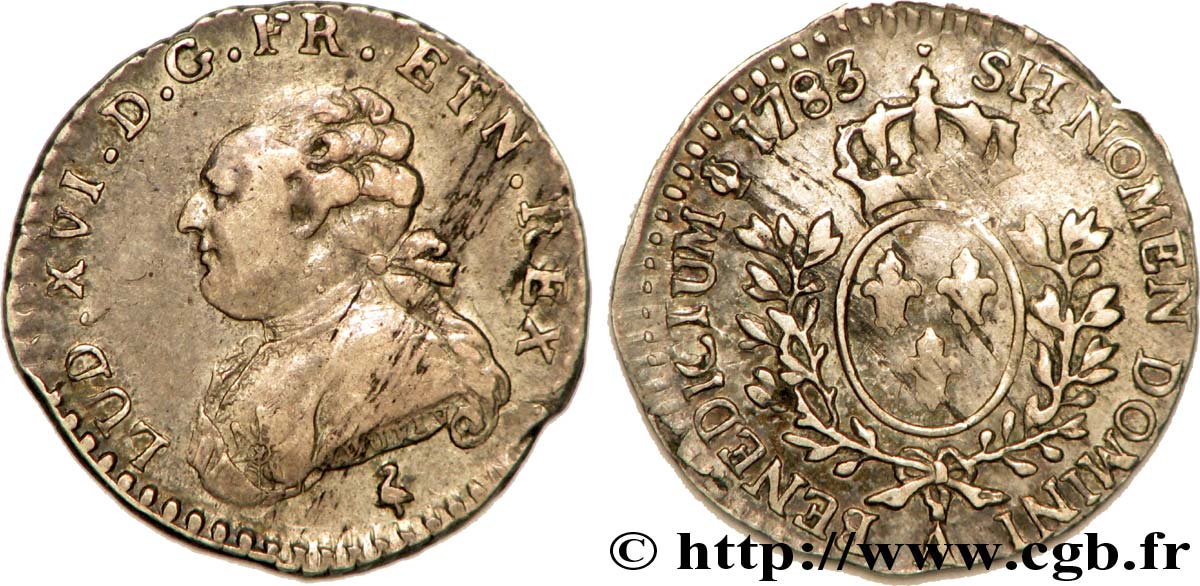 LOUIS XVI Vingtième d écu dit  au buste fort  1783 Paris XF
