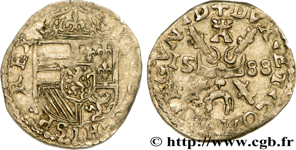 COUNTY OF BURGUNDY - PHILIPPE II OF SPAIN Gros SS