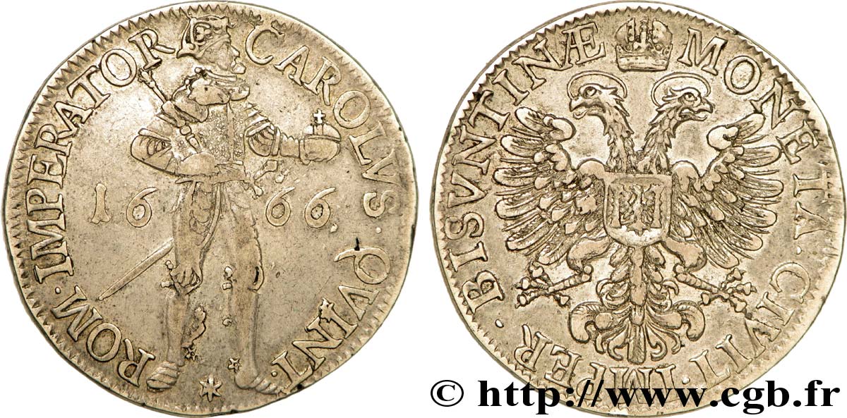 TOWN OF BESANCON - COINAGE STRUCK AT THE NAME OF CHARLES V Daldre SS/fVZ
