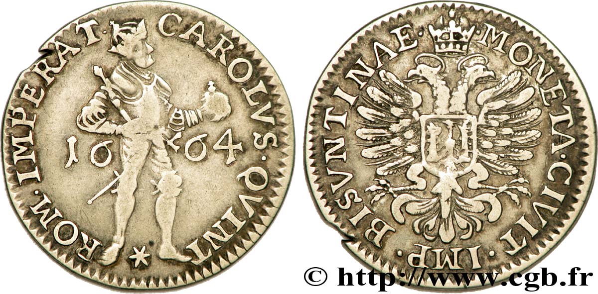 TOWN OF BESANCON - COINAGE STRUCK AT THE NAME OF CHARLES V Quart de daldre XF