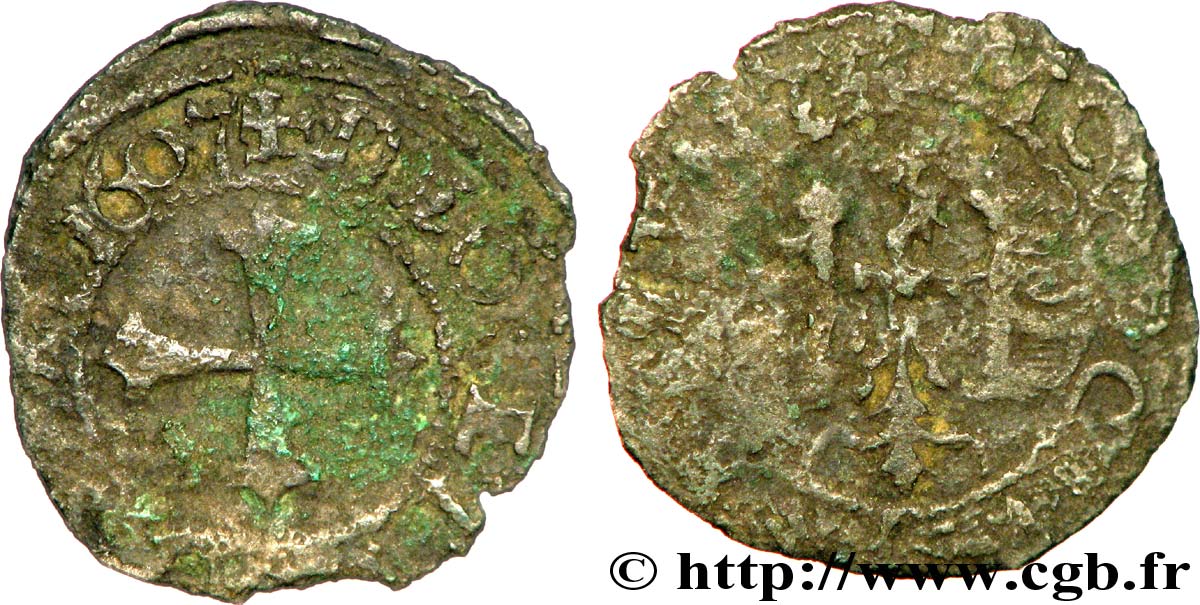 TOWN OF BESANCON - COINAGE STRUCK IN THE NAME OF CHARLES V Liard VG
