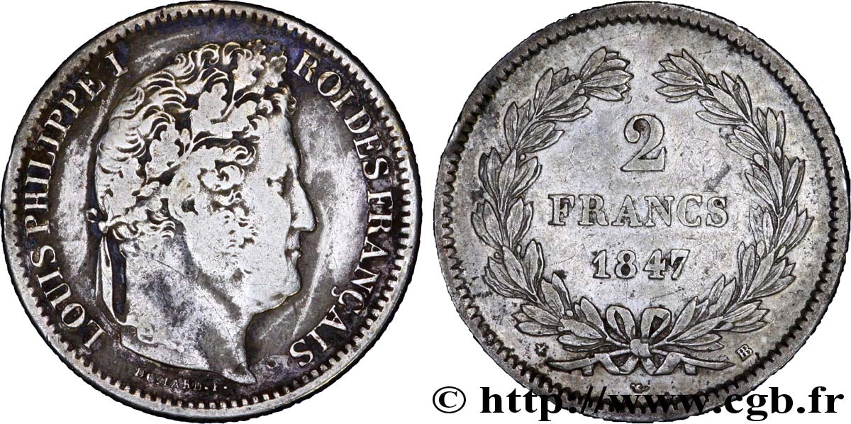 2 francs Louis-Philippe 1847 Strasbourg F.260/113 TB 