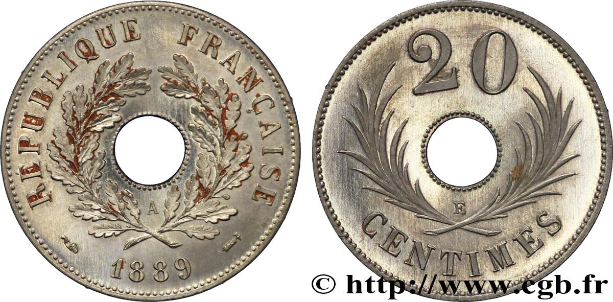 Essai de 20 centimes 1889 Paris VG.4108  MS 