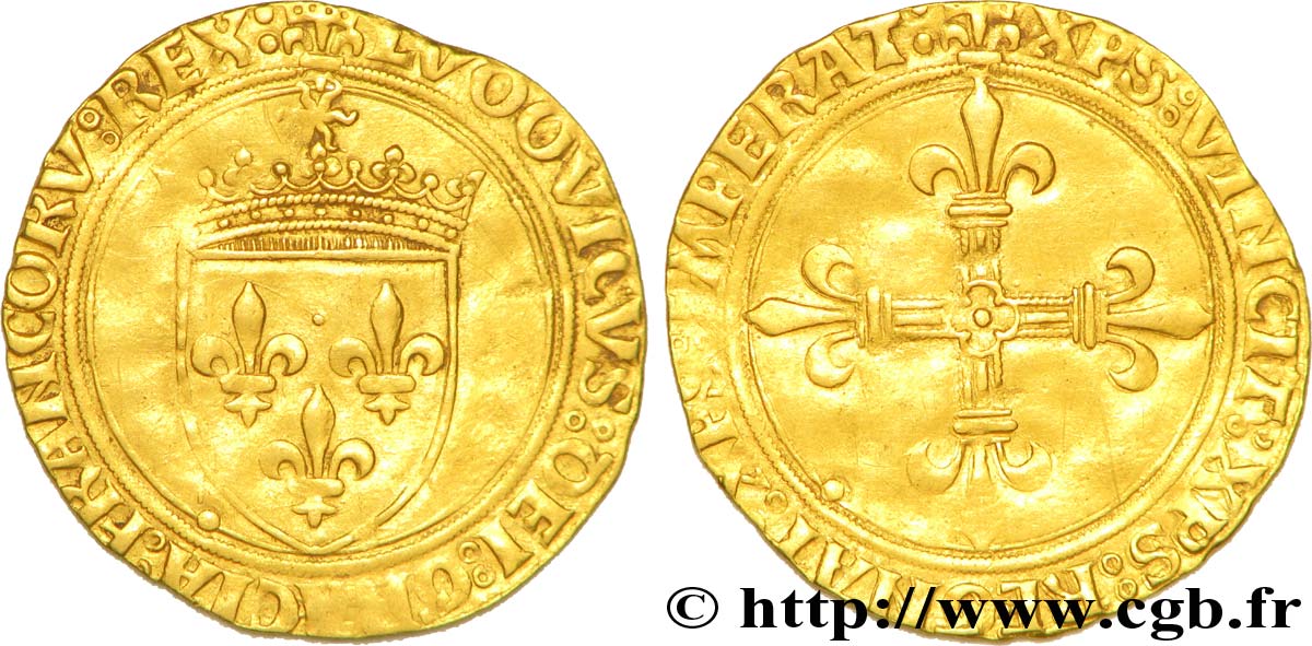LOUIS XII  Écu d or au soleil 25/04/1498 Paris MBC
