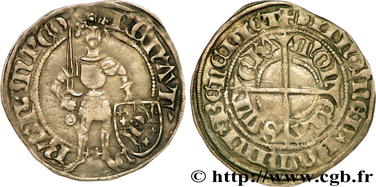 LORRAINE - DUCHY OF BAR - RENÉ I OF ANJOU  Gros d argent de Saint-Mihiel XF