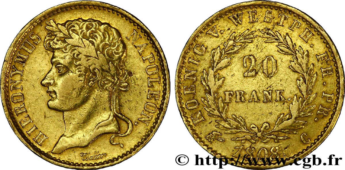 20 franken or 1808 Cassel VG.2003  TTB 