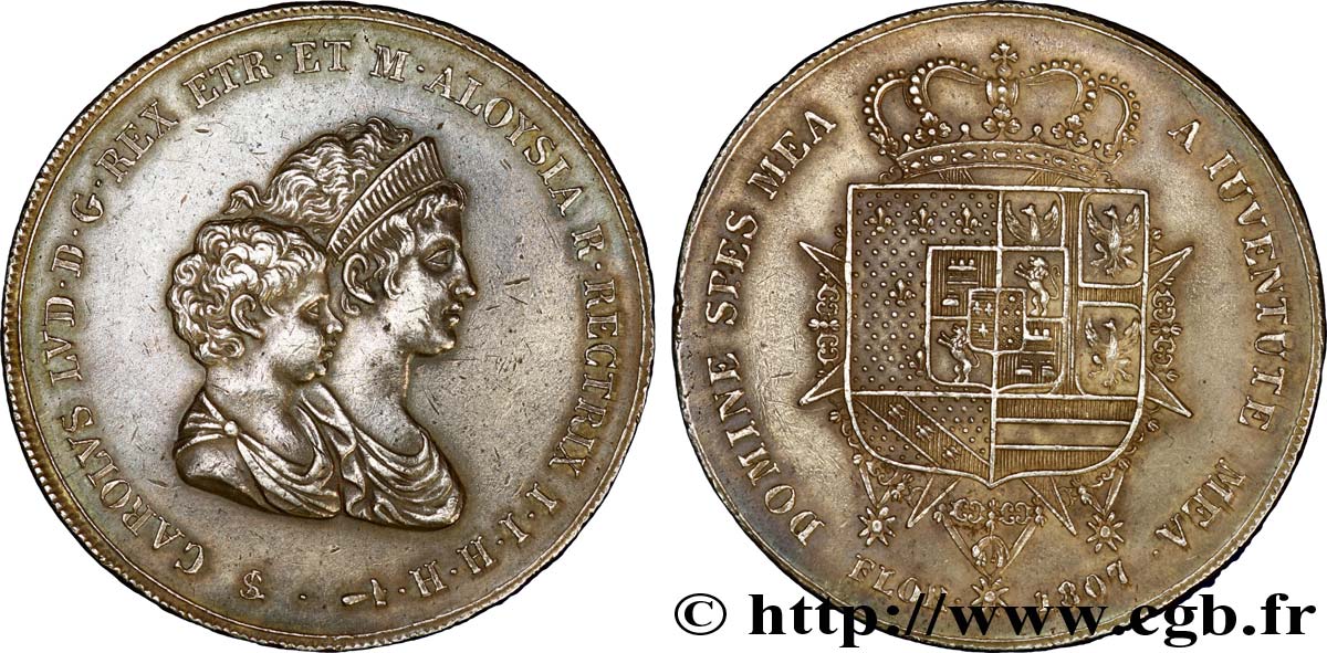 Dena ou 10 lire, 2e type 1807 Florence VG.933  XF 