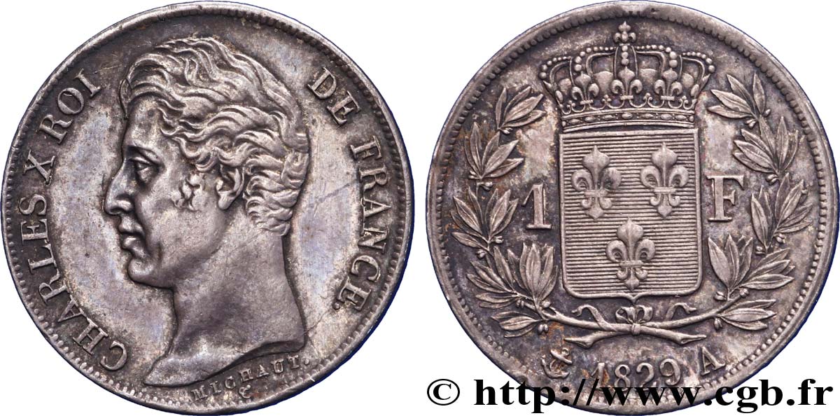 1 franc Charles X 1829 Paris F.207A/12 BB 