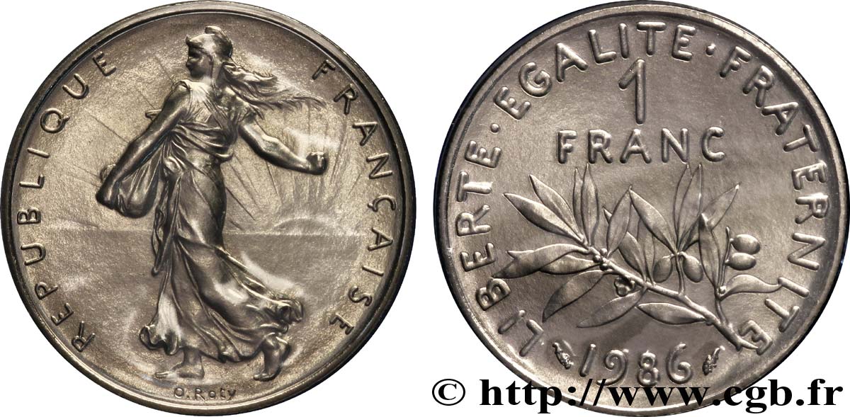 1 franc Semeuse, nickel 1986 Pessac F.226/31 MS 