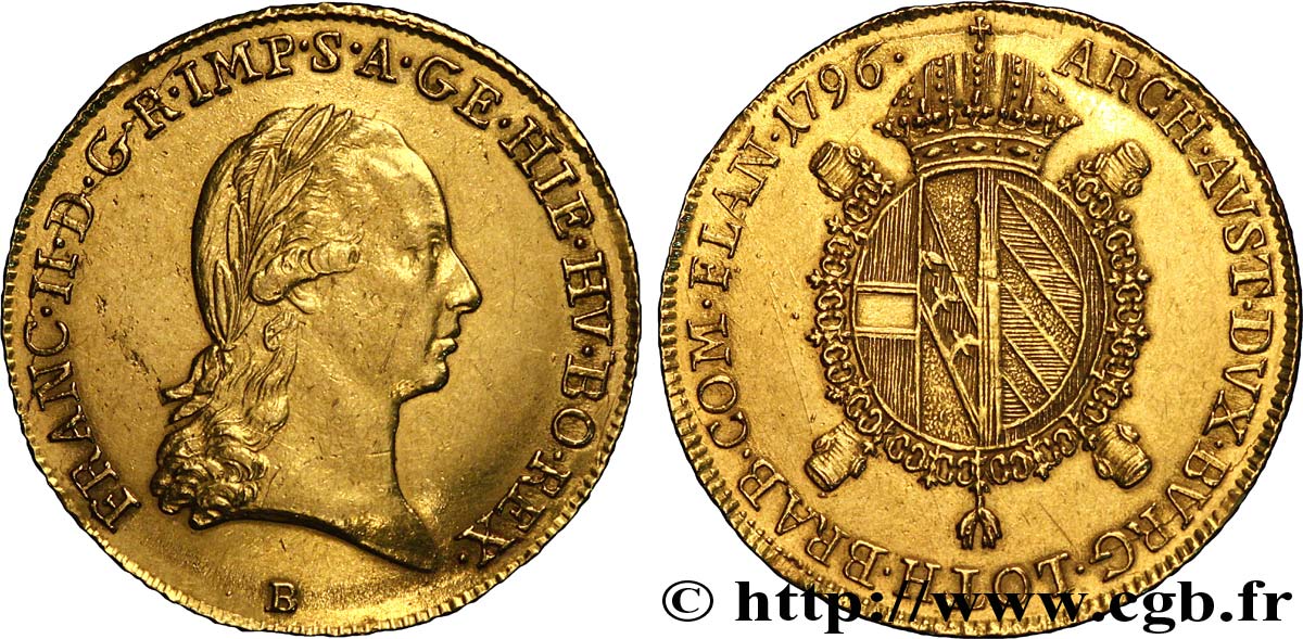 HUNGARY - FRANCIS II OF AUSTRIA Souverain d’or 1796 Kremnitz BB 