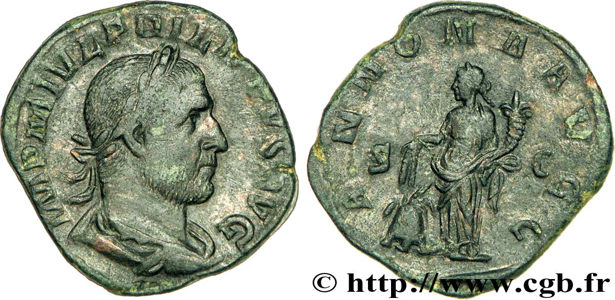PHILIPPUS I. ARABS Sesterce, ( GB, Æ 29) fVZ