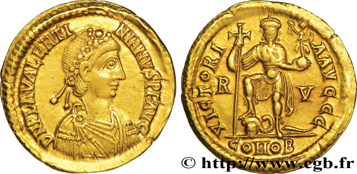 VALENTINIAN III Solidus EBC