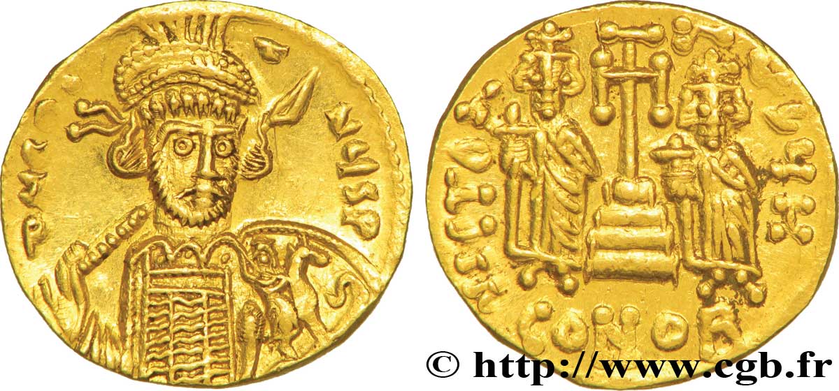 CONSTANTINUS IV, HERACLIUS und TIBERIUS Solidus ST/fST