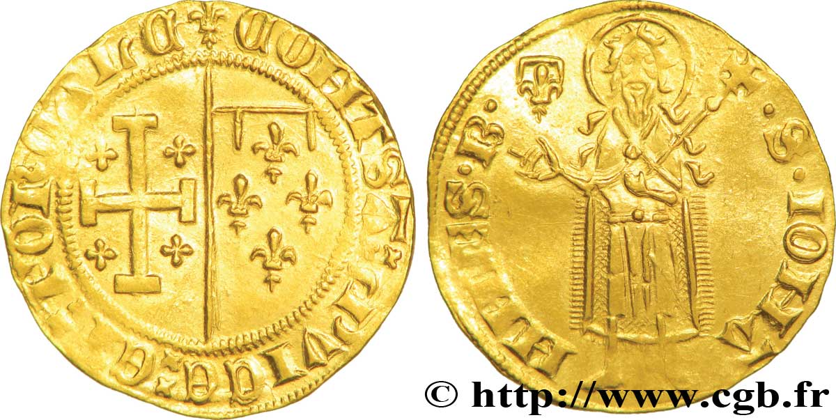PROVENCE - COUNTY OF PROVENCE - JEANNE OF NAPOLY Florin d or à la chambre fVZ