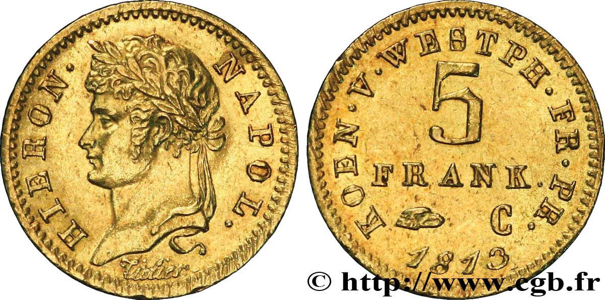 5 franken or 1813 Cassel DP.745  AU 